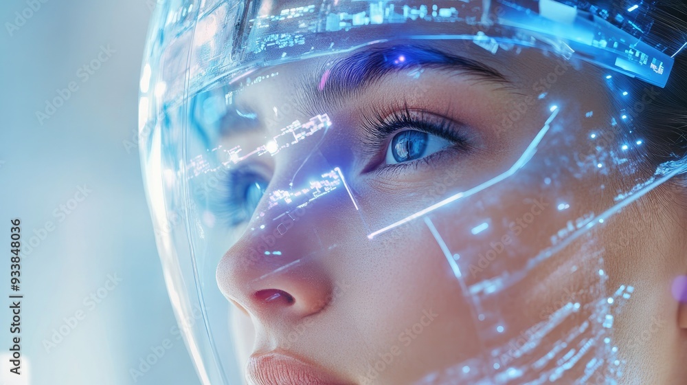 Futuristic fashion featuring smart fabrics, wearable technology, and augmented reality style displays Futuristic fashion featuring smart fabrics, wearable technology, and augmented reality style displays