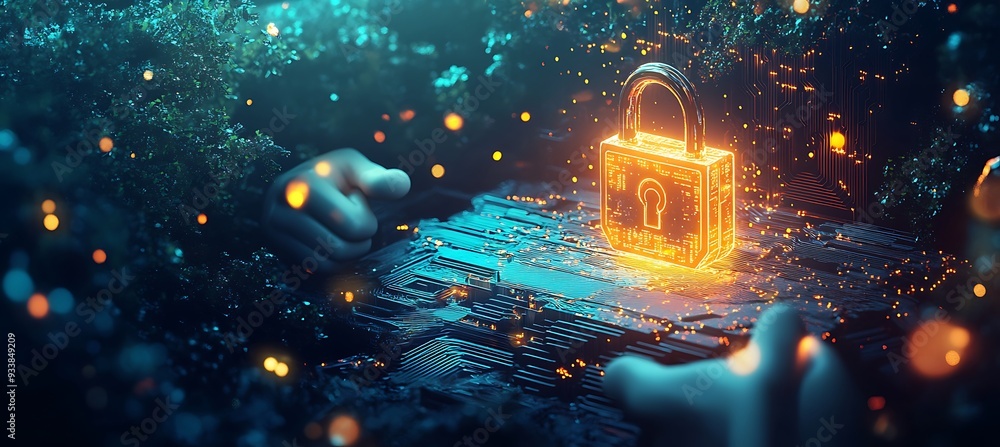 Obraz premium Digital Fortress Background