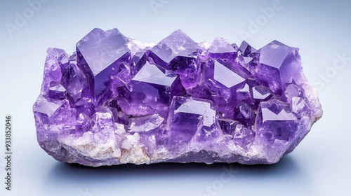 Stunning amethyst crystal cluster showcasing vibrant purple hues and natural formations, perfect for decor, geology, or metaphysical use.