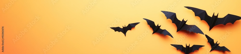 Flying Paper Bats for Halloween Decorations Flying Paper Bats for Halloween Decorations