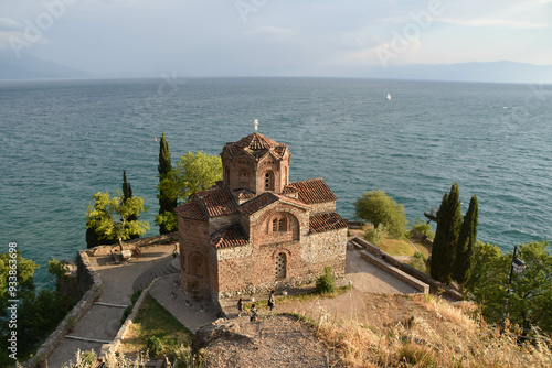 The Church of St John the Theologian overlooking Lake Ohrid in North Macedonia