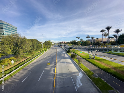 Bogota city streets very close to the city airport