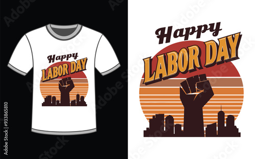 Happy Labor Day t-shirt Design vector Illustration.