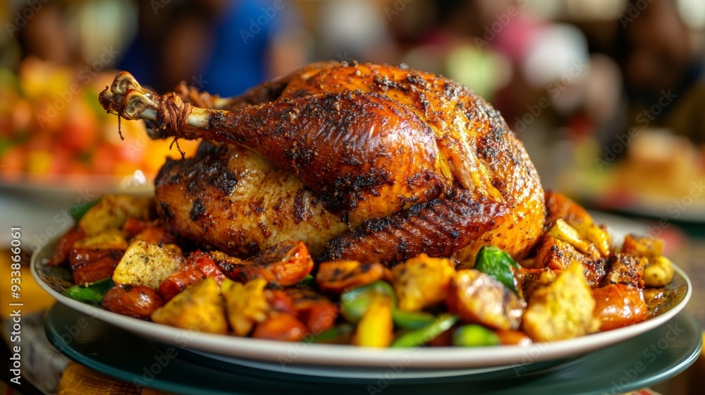 The national cuisine of Ghana: Chofi - roast turkey. The national cuisine of Ghana: Chofi - roast turkey.