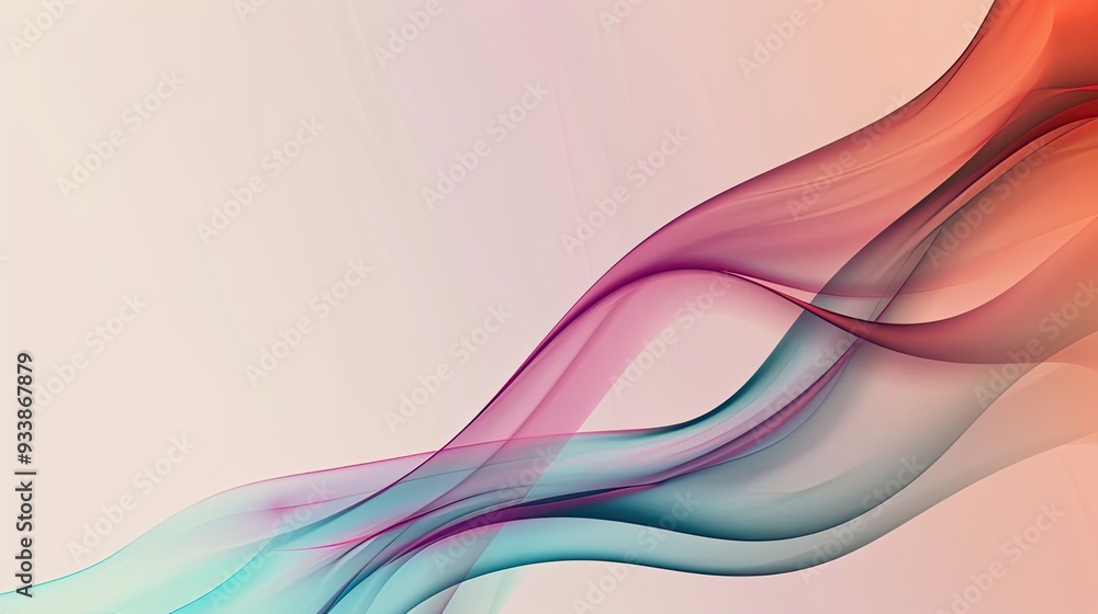 Obraz premium A colorful wave with a pink and blue stripe