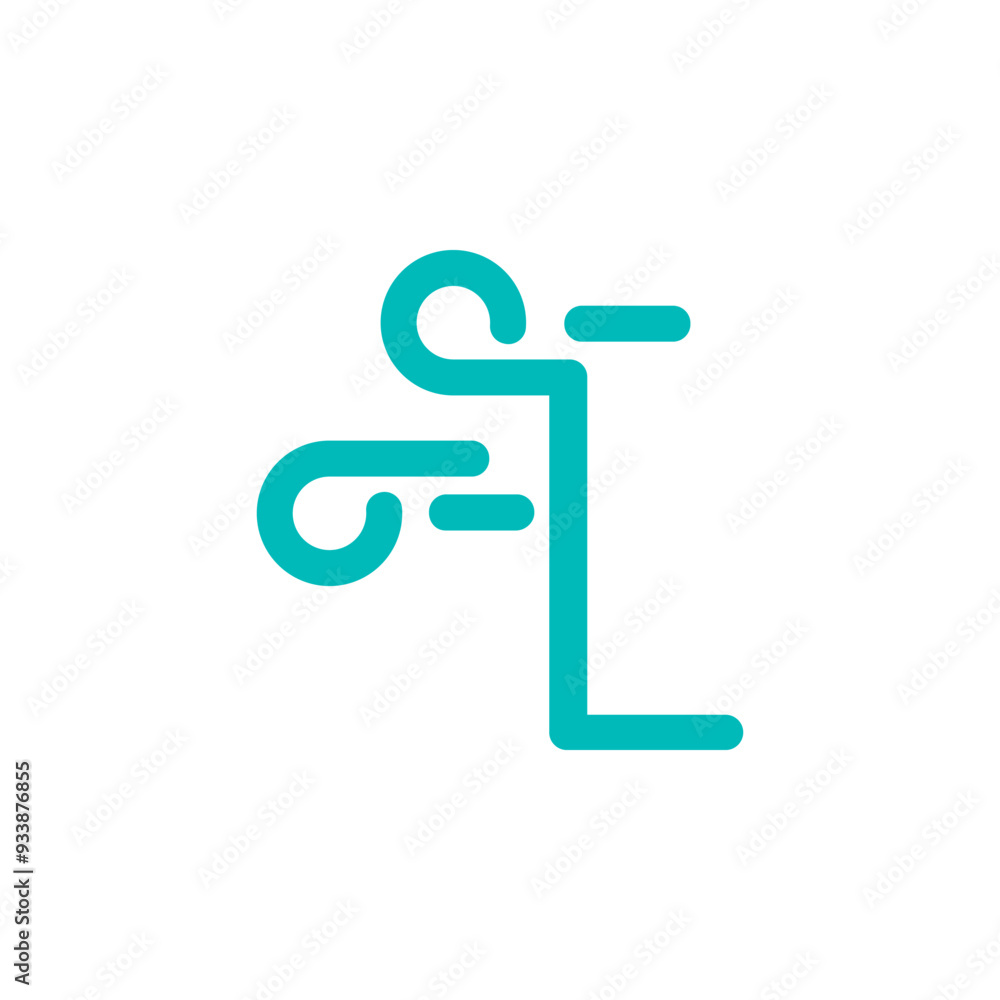 a combination of logos and vectors of wind, with initials, letters, numbers, or alphabets for business and others a combination of logos and vectors of wind, with initials, letters, numbers, or alphabets for business and others