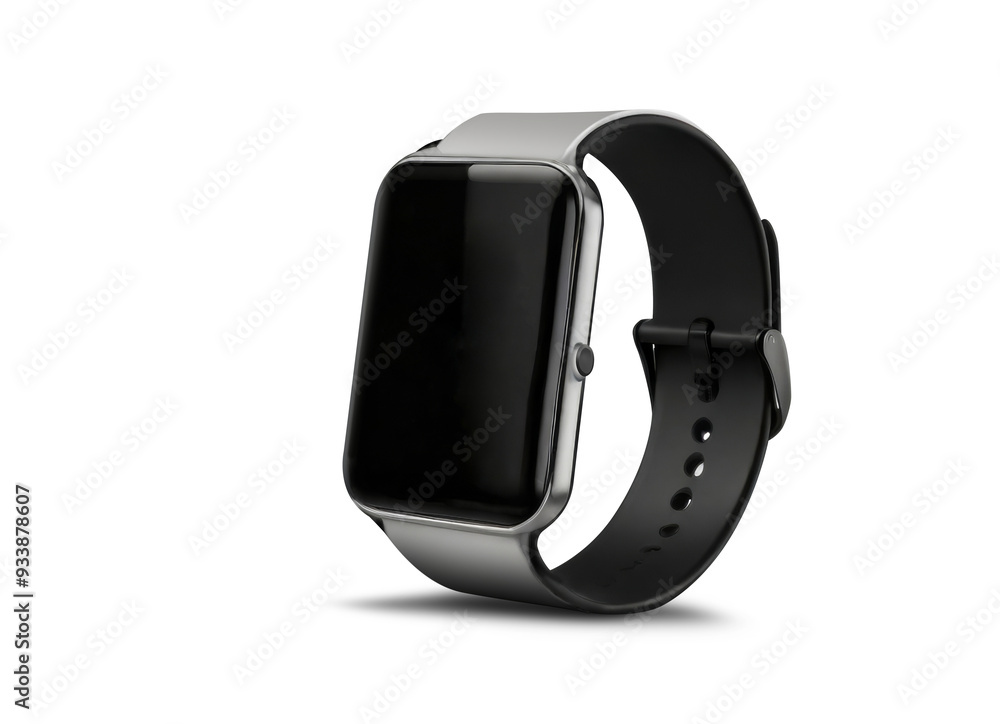 wrist smart watch mockup with black strap wrist smart watch mockup with black strap