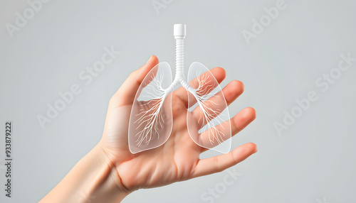 Human hand hold care Lung health therapy, respiratory disease, lung cancer, bronchitis, Bronchial Asthma, Tuberculosis, pneumonia, asthma, eco air pollution.insurance, hospital.world no tobacco day  photo