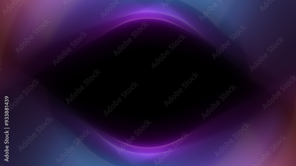 Fototapeta premium Abstract blur mist smoke texture on black background. Gradient wave curve lines with blend colorful neon glow for overlay element.