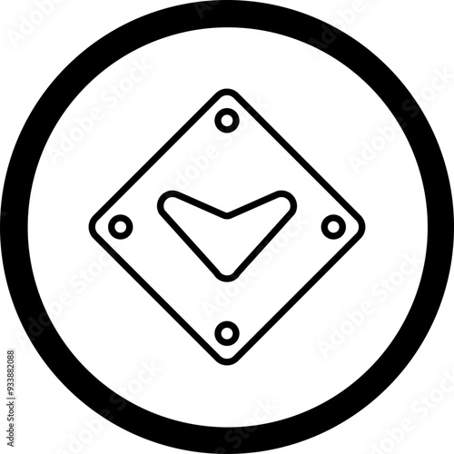 Down Chevron Vector Icon Design