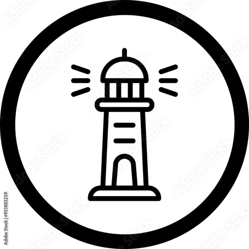 Lighthouse Vector Icon Design