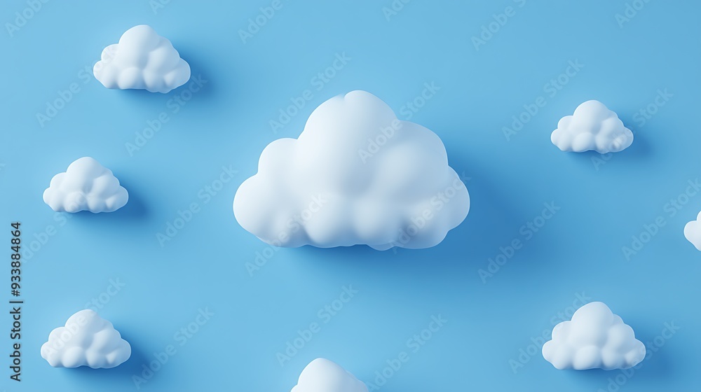Blue sky background with white fluffy clouds, creating a serene and calm atmosphere, ideal for nature and sky themed projects. Blue sky background with white fluffy clouds, creating a serene and calm atmosphere, ideal for nature and sky themed projects.