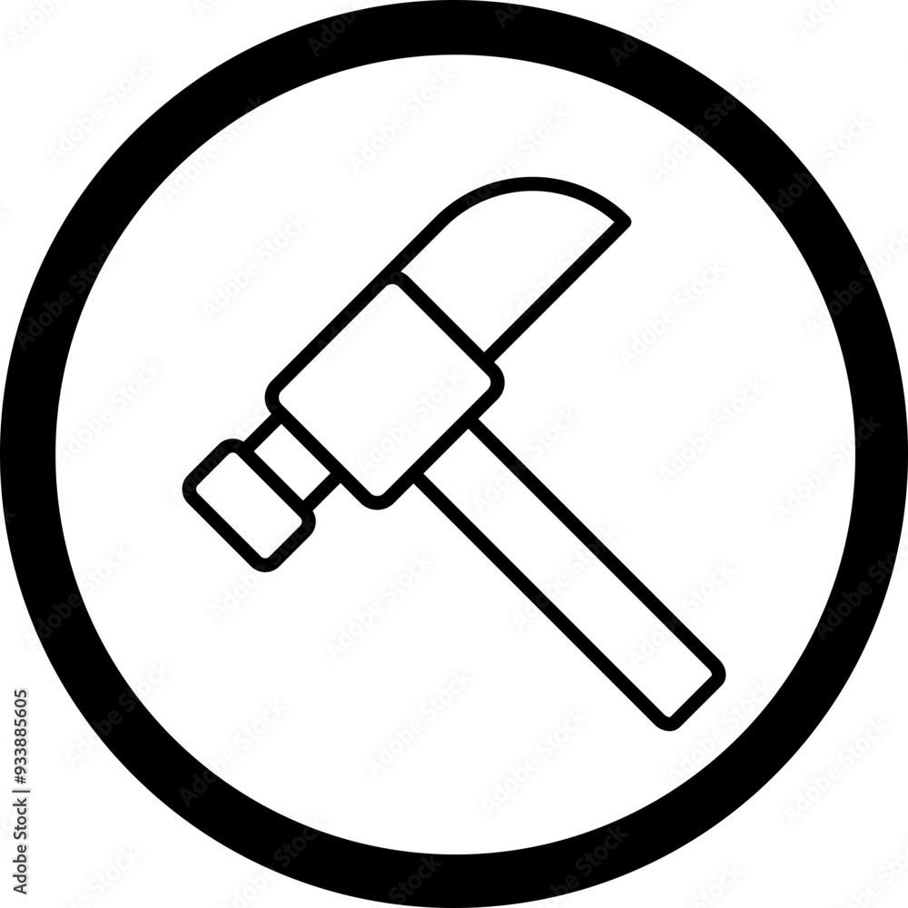 Hammer Vector Icon Design Hammer Vector Icon Design