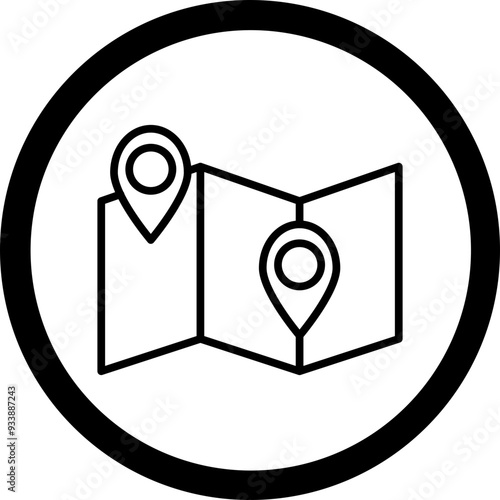 Nearby Destinations Vector Icon Design