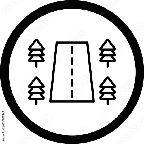 Roadside Vector Icon Design