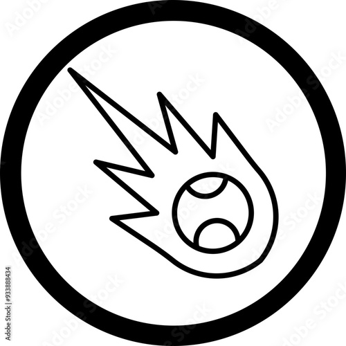 Meteor Vector Icon Design