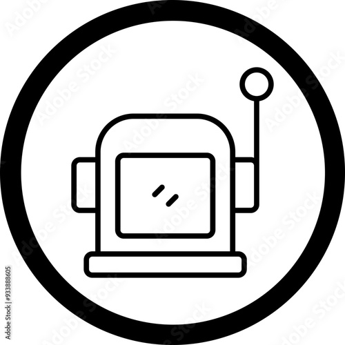 Astronaut Helmet Vector Icon Design