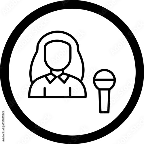 Presenter Vector Icon Design