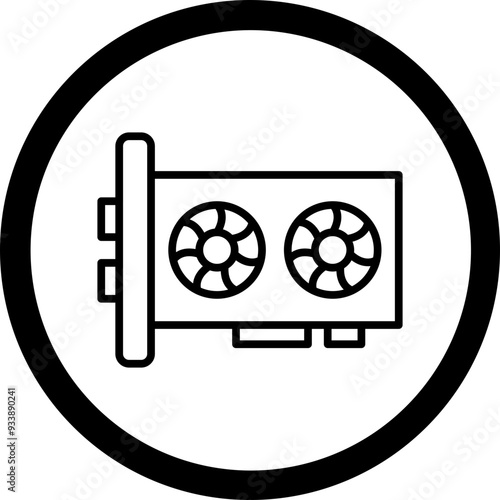 Graphic Card Vector Icon Design