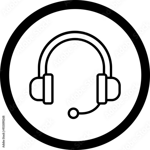 Headset Vector Icon Design