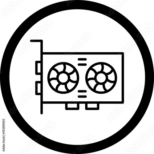 Video Card Vector Icon Design