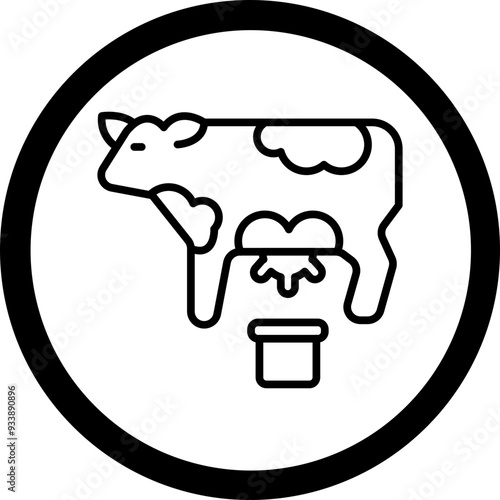 Milking Vector Icon Design
