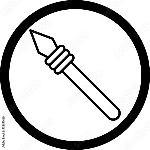 Javelin Spear Vector Icon Design