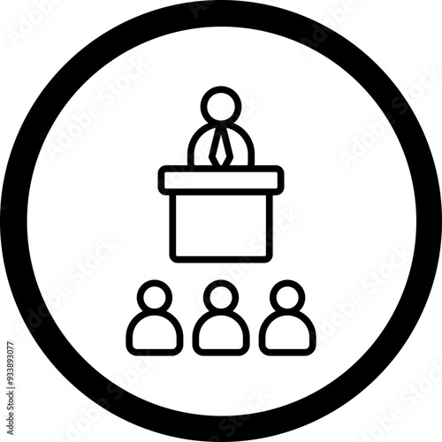 Conference Vector Icon Design