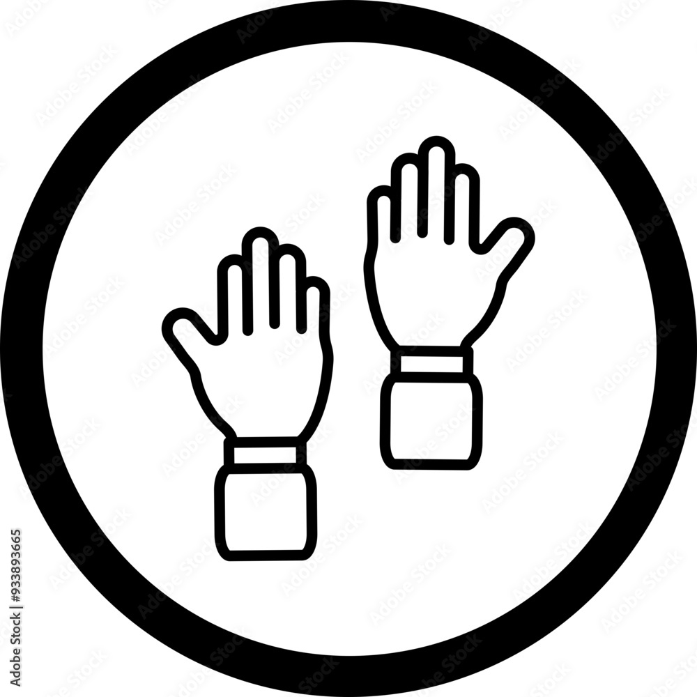 Obraz premium Hand up Vector Icon Design