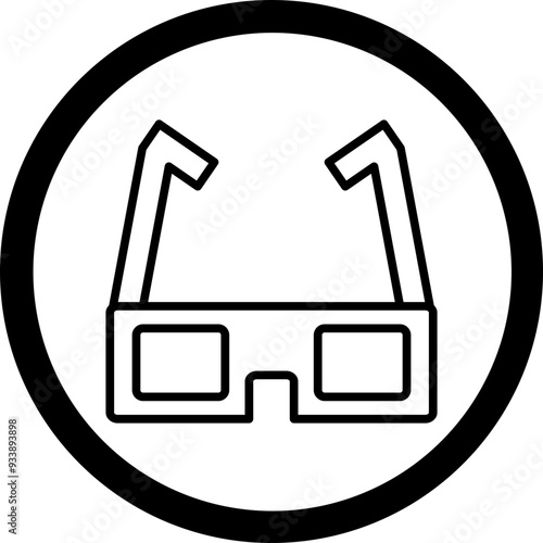 3d Glasses Vector Icon Design
