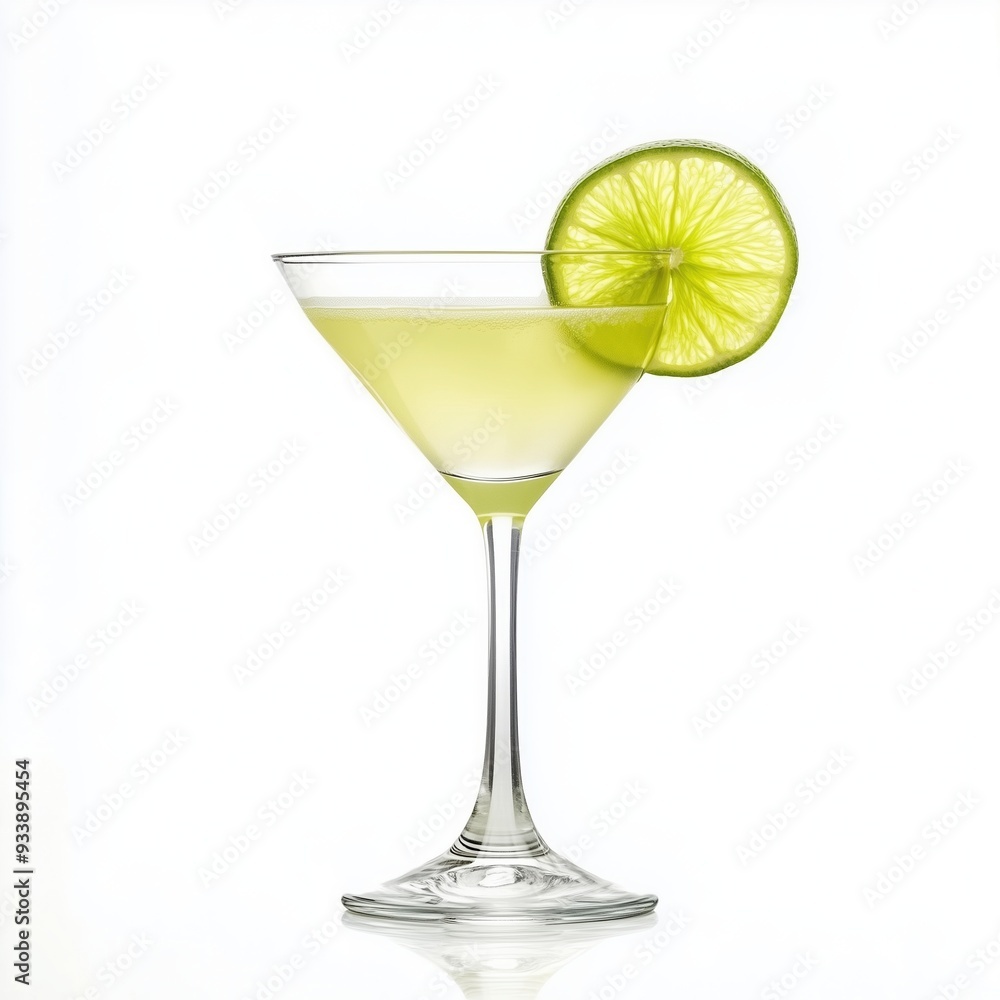Gimlet cocktail isolated on white background Gimlet cocktail isolated on white background