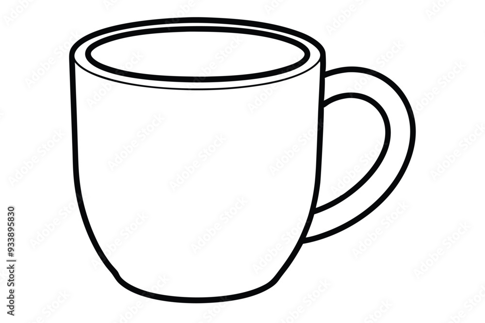 A Mug Line art vector illustration A Mug Line art vector illustration