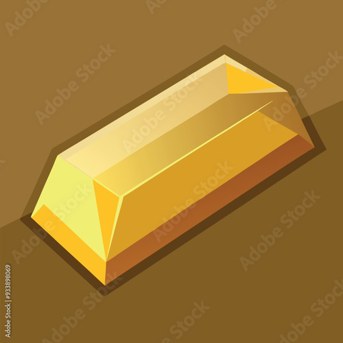 Bar of Gold Vector Design Illustration