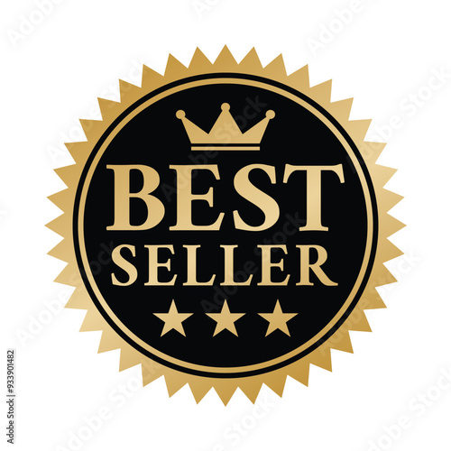 Best seller badge logo design | Vector Illustration