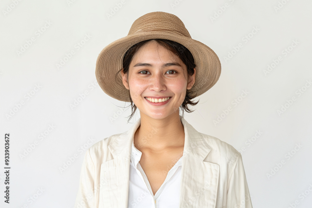 A charming Asian woman dressed in elegant white office attire, with a simple and clean design, stands confidently with a professional hairstyle and subtle makeup against a neutral background. A charming Asian woman dressed in elegant white office attire, with a simple and clean design, stands confidently with a professional hairstyle and subtle makeup against a neutral background.