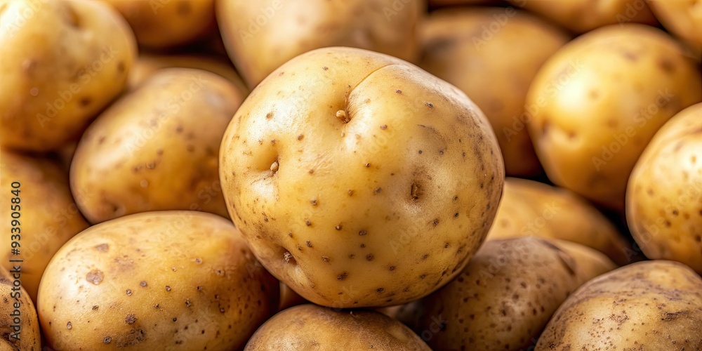 Delicately nuanced Ratte potato, with its distinctive nutty flavor and silky smooth texture, showcased in a stunning close-up shot, highlighting its earthy beauty. Delicately nuanced Ratte potato, with its distinctive nutty flavor and silky smooth texture, showcased in a stunning close-up shot, highlighting its earthy beauty.