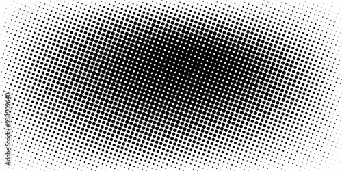 Dotted gradient halftone background. Horizontal seamless dots pattern in pop art style modern dots pixel