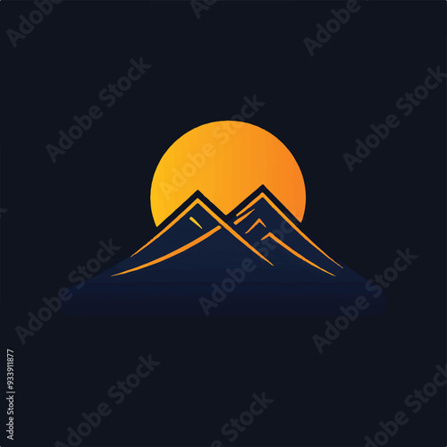 Simple mountain logo design inspiration