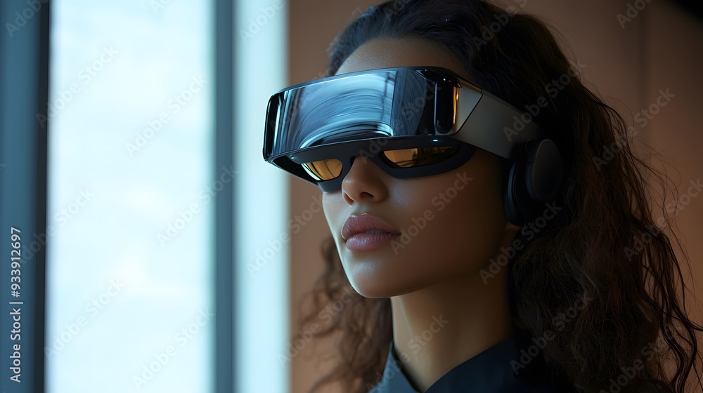 Futuristic Wearable Health Monitoring Headset for Digital Wellness Futuristic Wearable Health Monitoring Headset for Digital Wellness