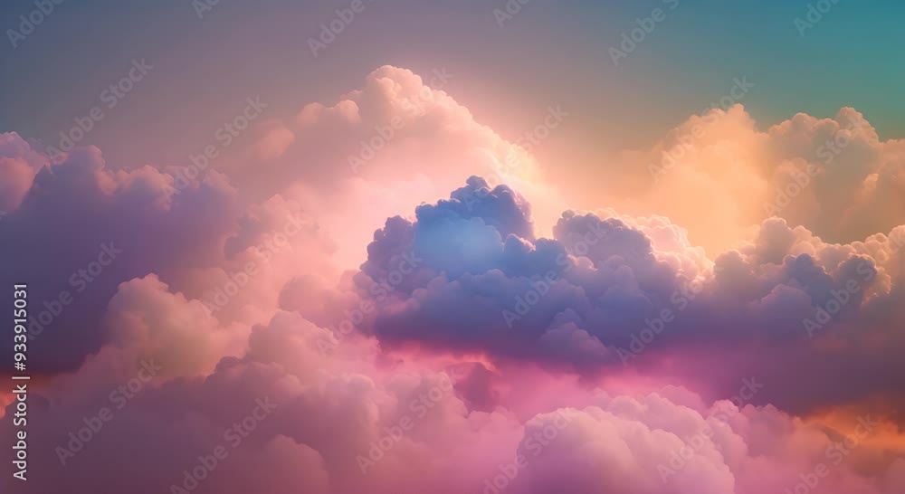 Illuminated Clouds A texture image of a soft dreamy gradient resembling a sky full of colorful clouds that are lit up from within 4k animation Illuminated Clouds A texture image of a soft dreamy gradient resembling a sky full of colorful clouds that are lit up from within 4k animation
