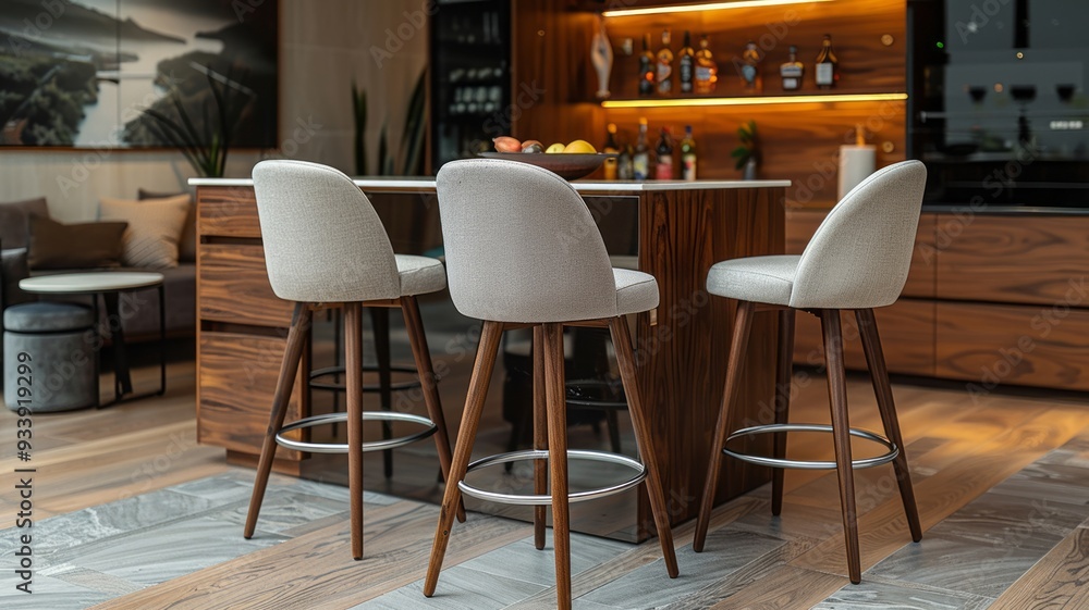 Modern bar area with stylish furniture Modern bar area with stylish furniture