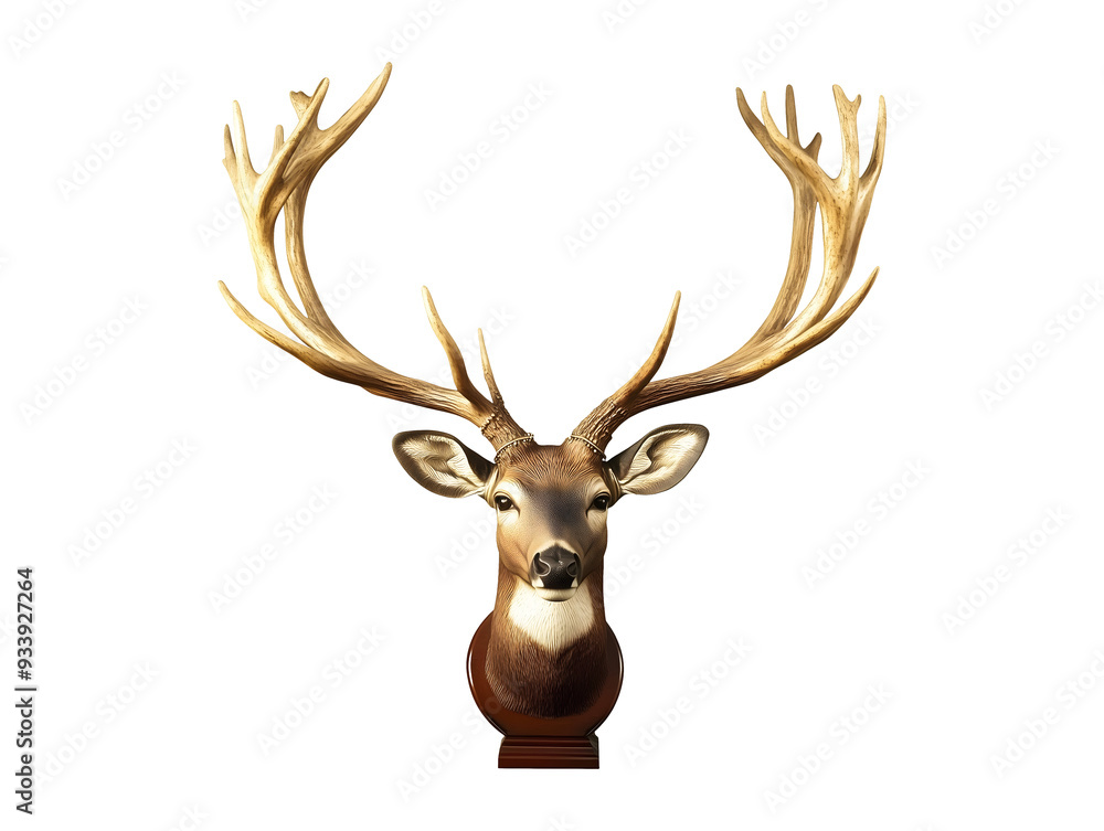 Deer buck hunting trophy isolated on transparent or white background Deer buck hunting trophy isolated on transparent or white background