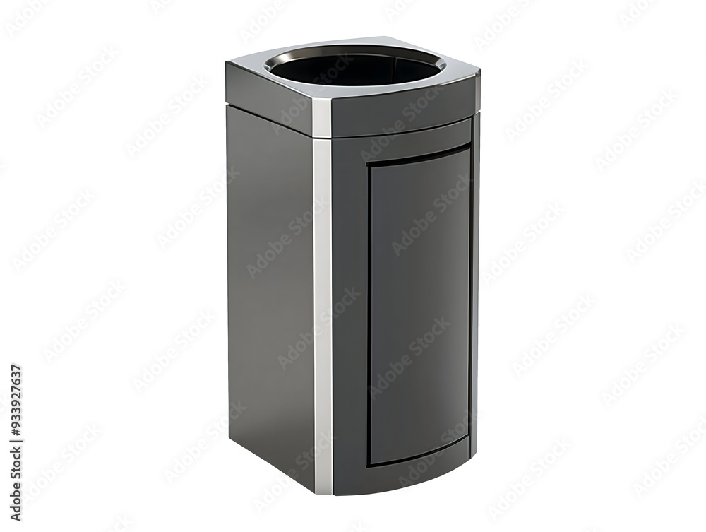 Modern trash bin isolated on transparent or white background Modern trash bin isolated on transparent or white background