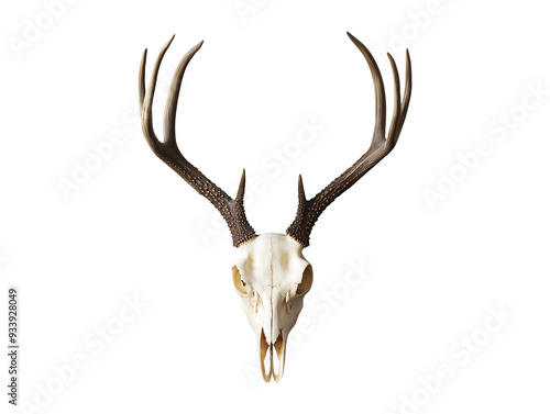 Fototapeta Naklejka Na Ścianę i Meble -  Deer skull isolated on transparent or white background