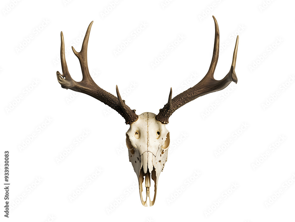 Deer skull isolated on transparent or white background Deer skull isolated on transparent or white background