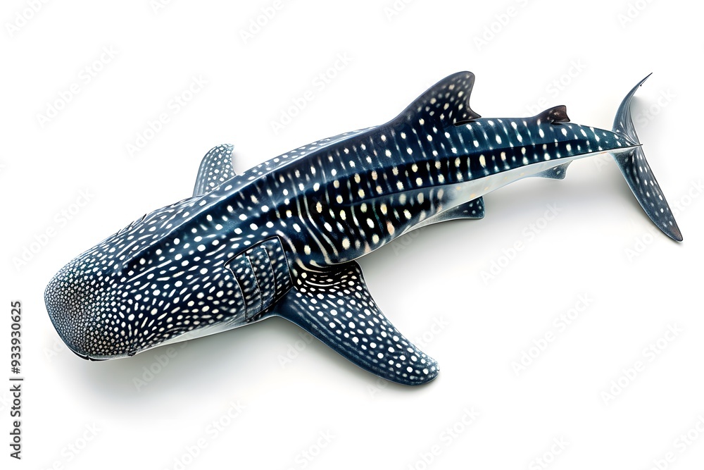 Naklejka premium Stunning Model of a Whale Shark Showcasing Its Unique Patterns and Features