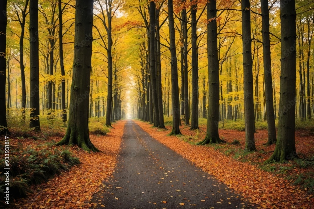 Fototapeta premium Autumn forest path
