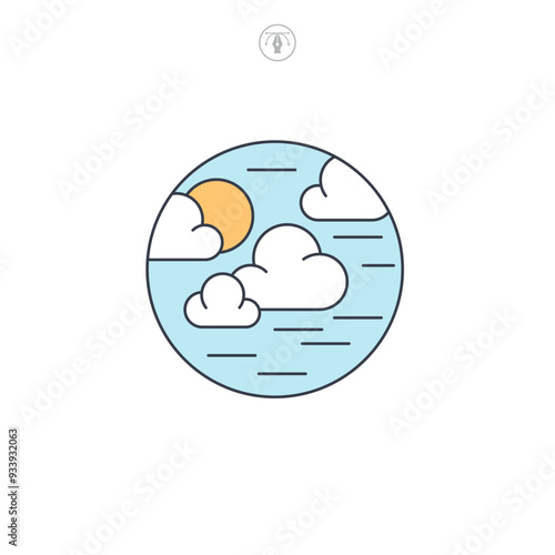 Clouds icon symbol vector illustration isolated on white background
