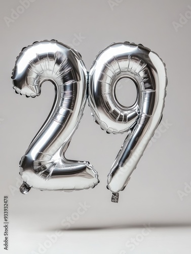 Balloon shaped like number 29
 photo