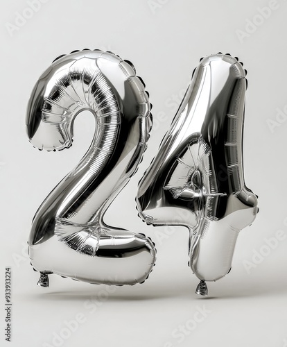 Balloon shaped like number 24
